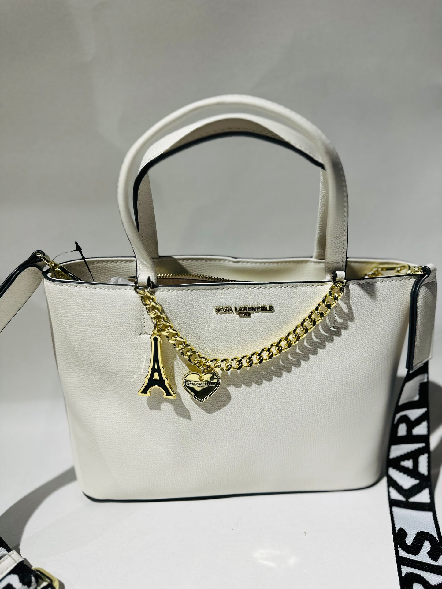 karl lagerfeld bag white