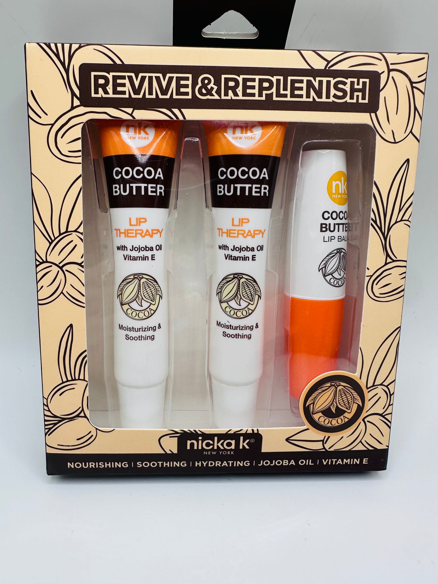 Nicka K New York Revive & Replenish Cocoa Butter Lip Therapy set