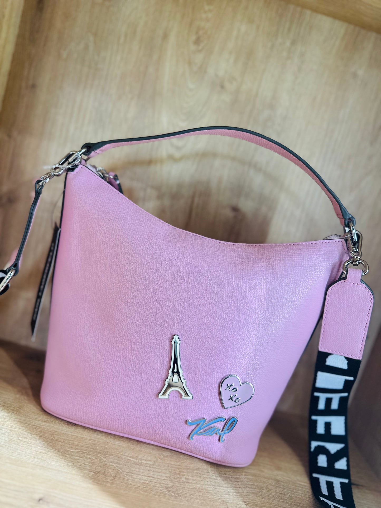 karl lagerfeld bag pink