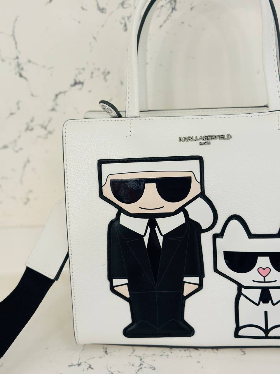 karl lagerfeld bag white