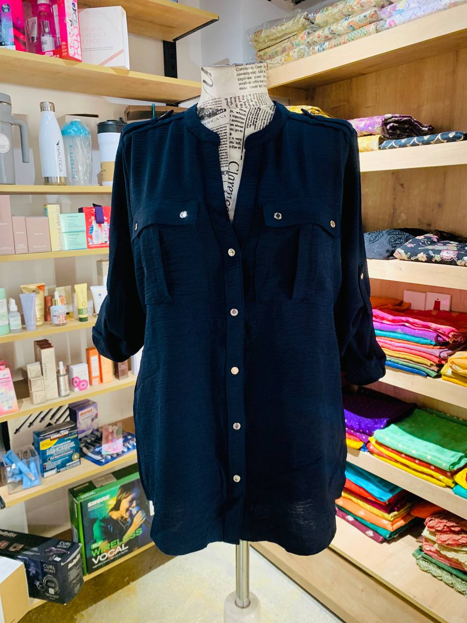 Calvin Klein navy blouse