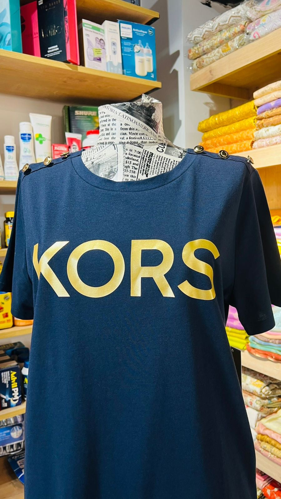 Michael kors shirt medium with buttons on shoulder