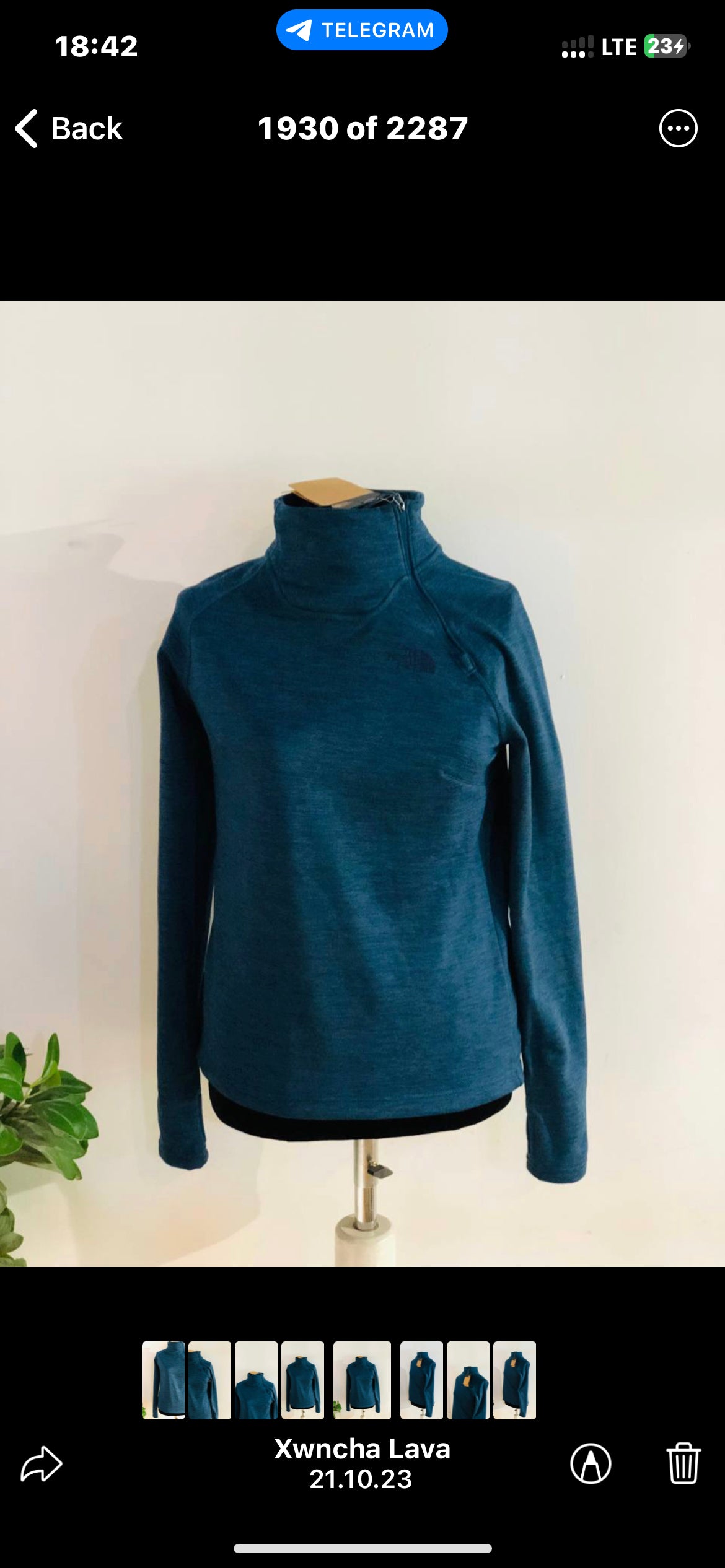 The north face sweater