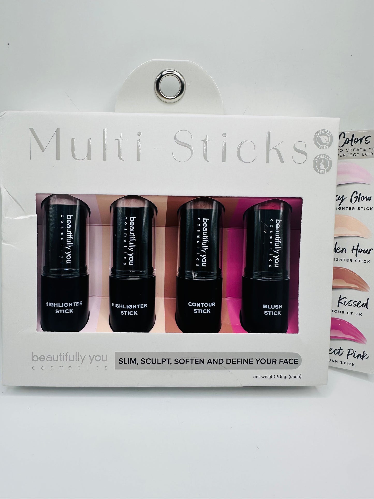 Beautifully You Cosmetics Multi-Sticks set, designed to slim, sculpt, soften, and define the face