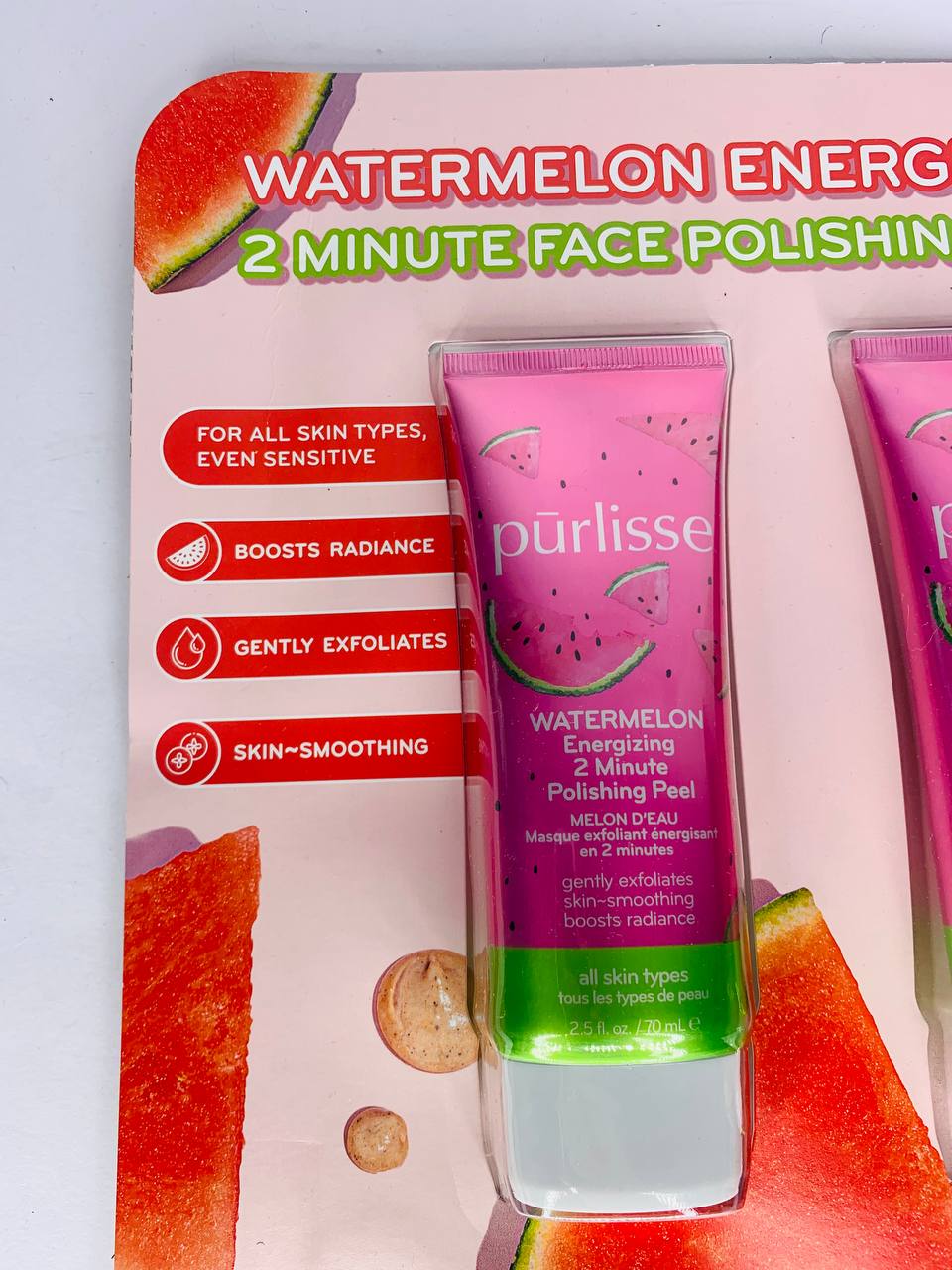 Watermelon energizing face polishing
