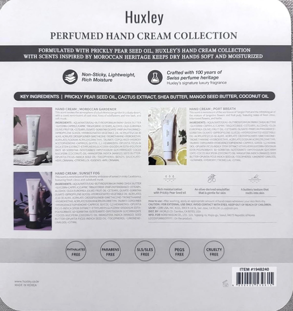 Huxley Perfumed Hand Cream set