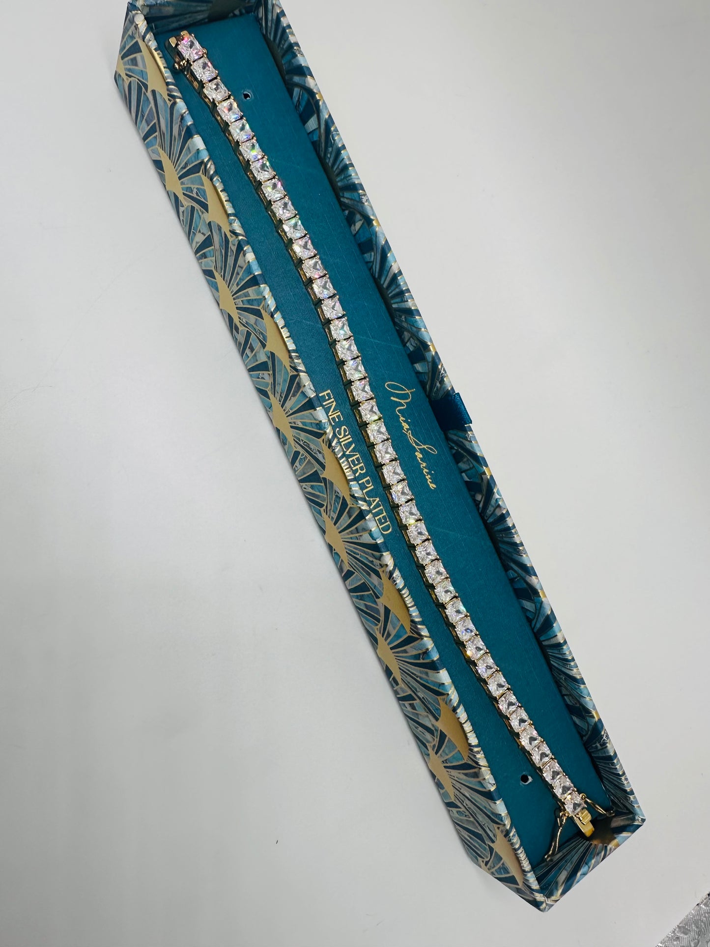 Miax Sarine fine silver plated tennis bracelet