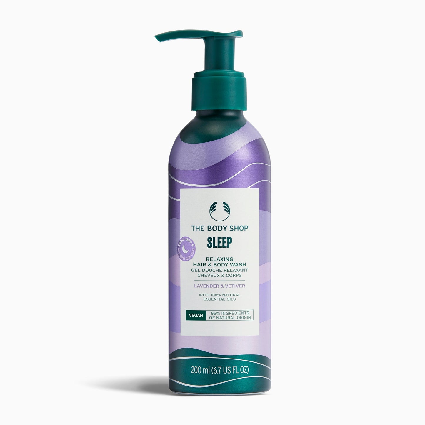 The Body Shop Sleep Relaxing Hair & Body Wash, Lavender Essential Oil & Vetiver Essential Oil – Soothing and Refreshing Experience