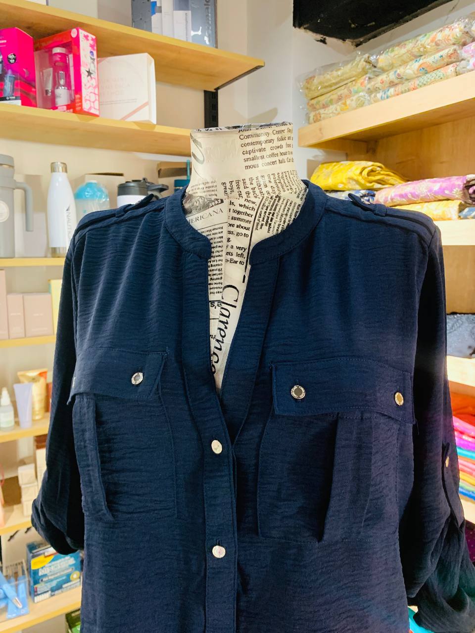 Calvin Klein navy blouse