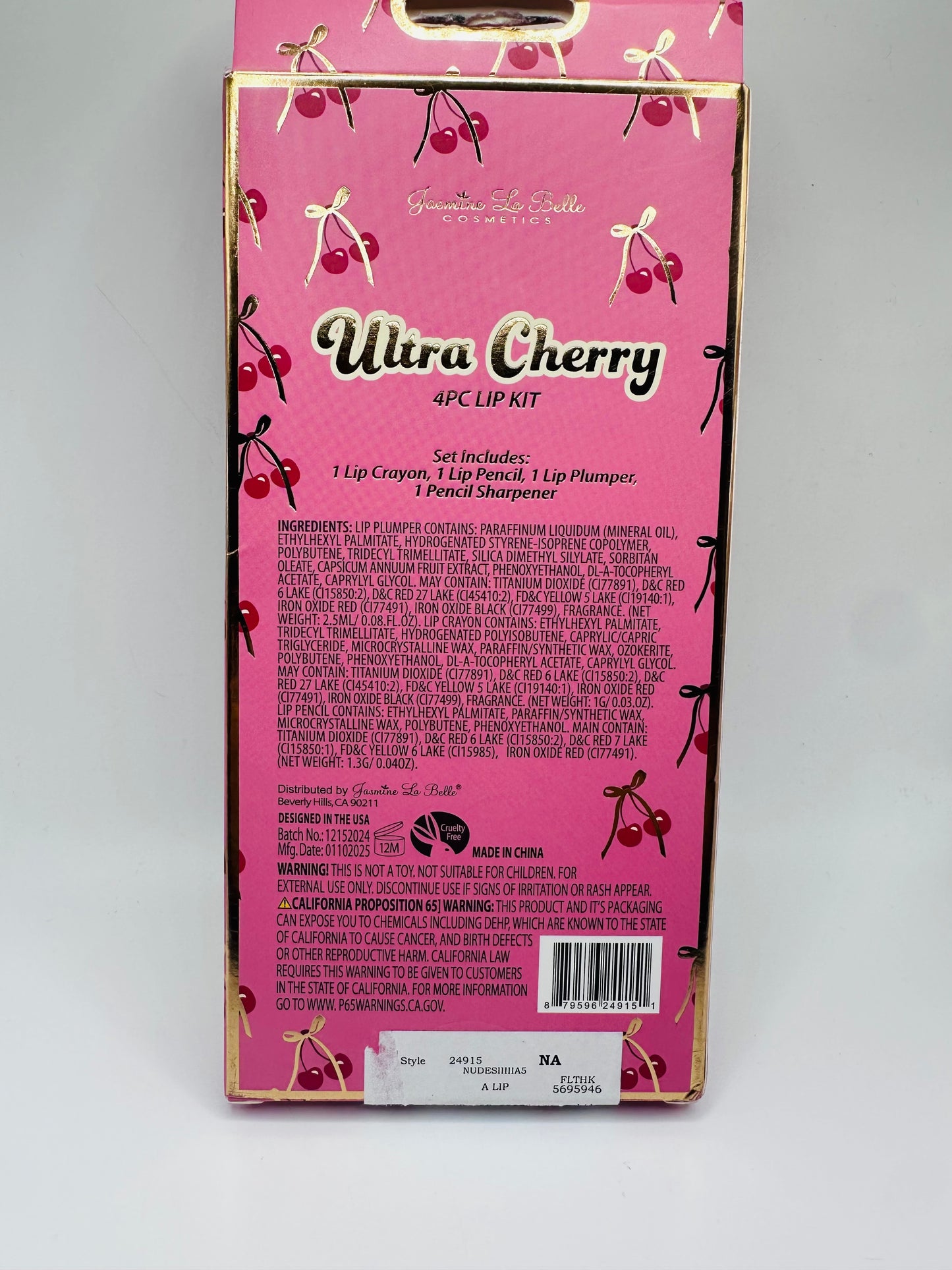 BeBella Sweet Cherry Lip Trio