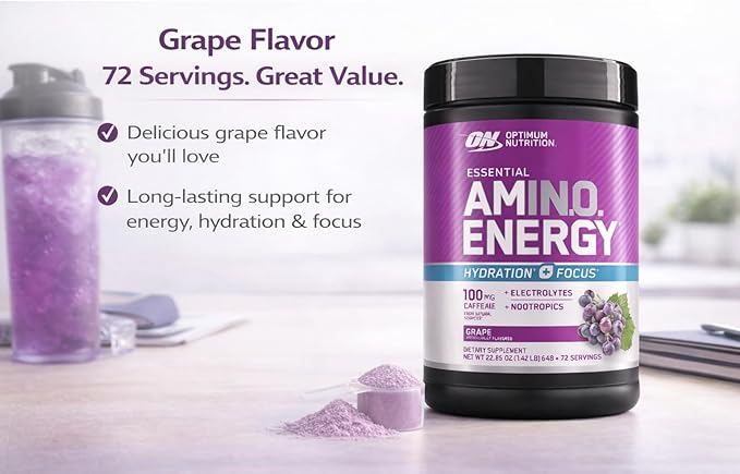 Optimum Nutrition Essential Amino Energy Hydration + Focus (1.42 LB - 648 G )