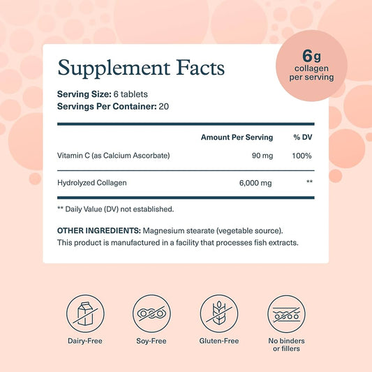 Youtheory Collagen (Skin, Hair & Nail Formula) 6000 mg 120 tablets