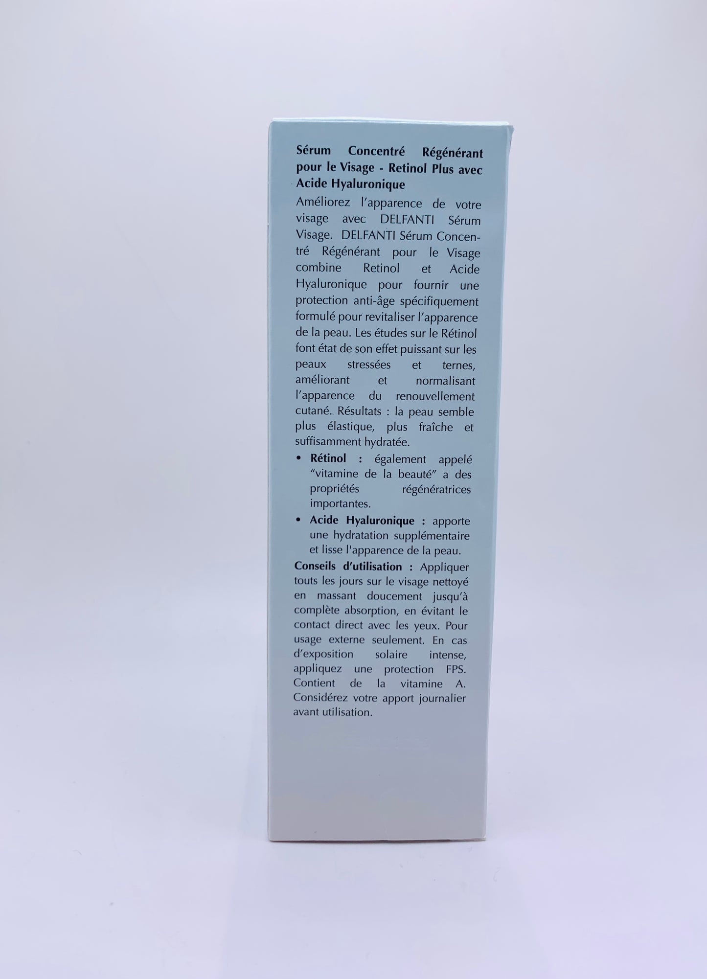 Delfanti retinol plus with hyaluronic acid face serum