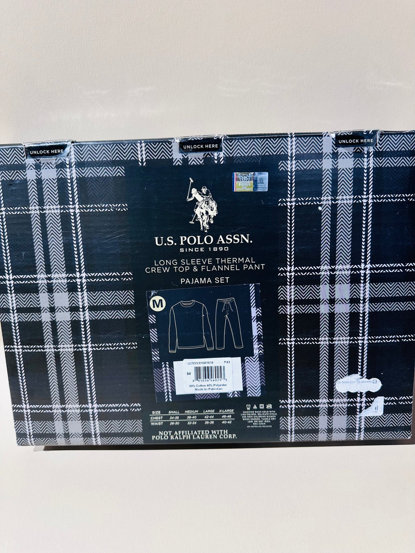 U.S. Polo Assn pajama set size medium