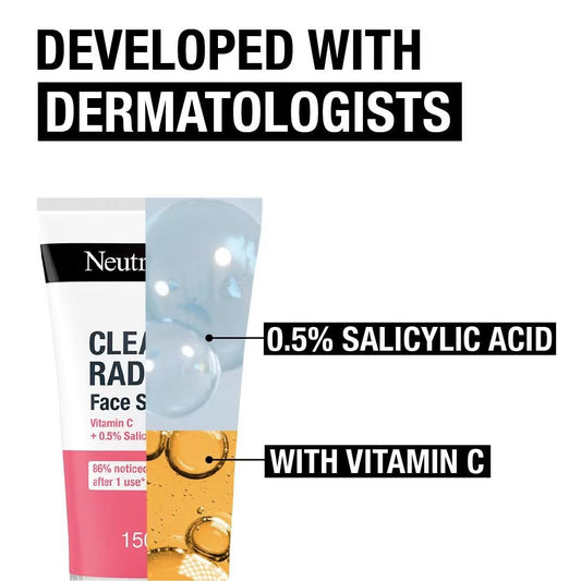 Neutrogena face scrub
Vitamin C + salicylic acid