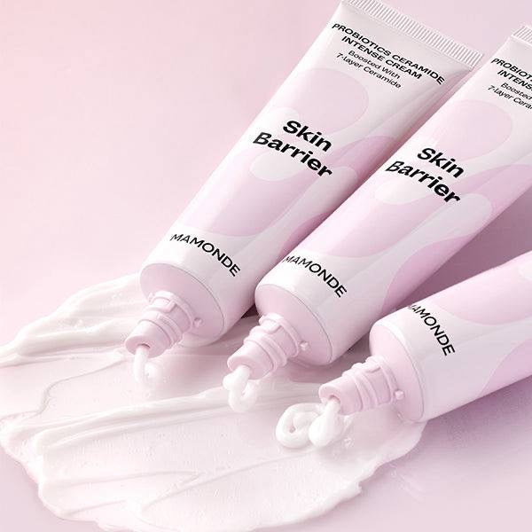 Mamonde Probiotics Ceramide Intense Cream, a skincare product focused on strengthening the skin barrier and providing intense hydration.