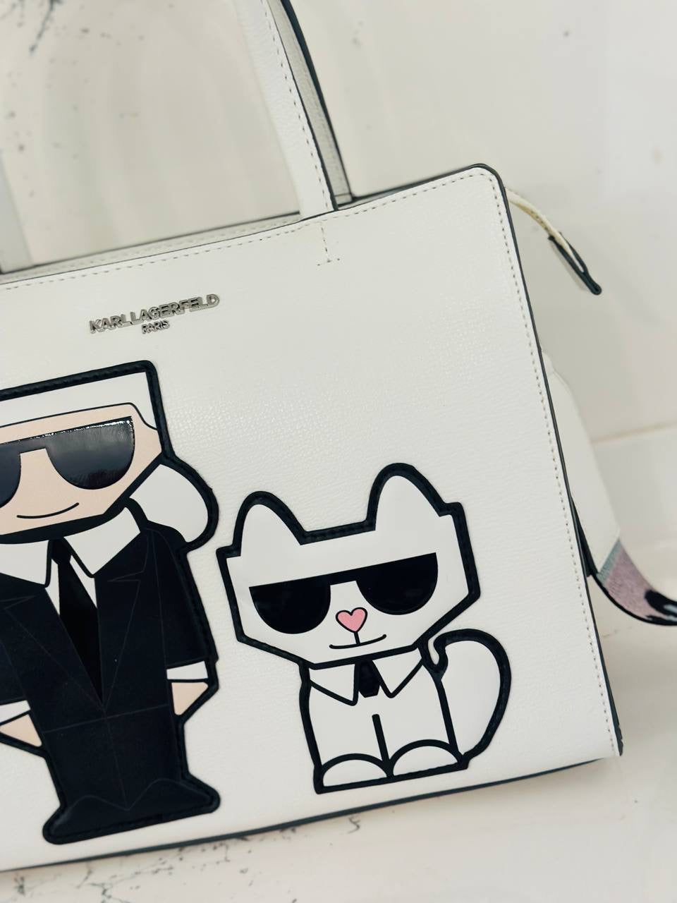 karl lagerfeld bag white