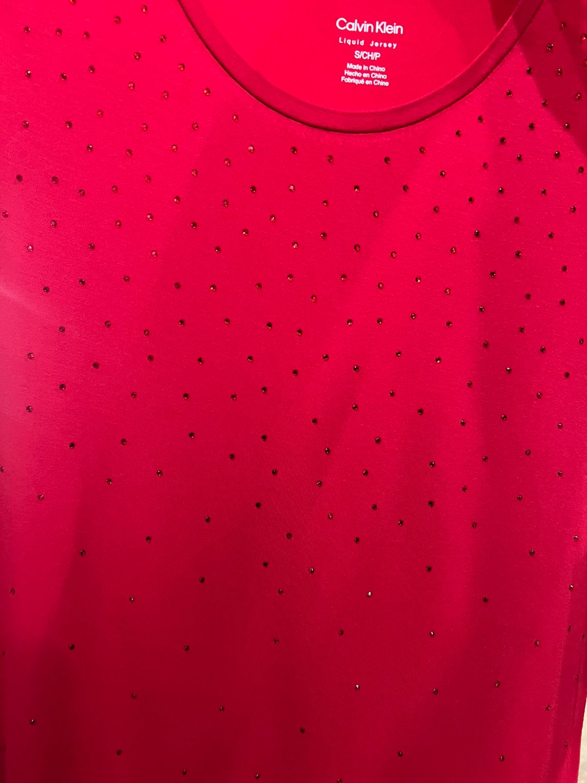 Calvin Klein rhinestone shirt small