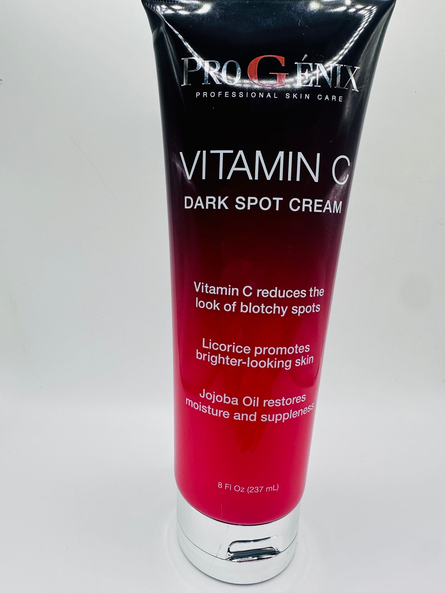 Progenix Vitamin C Dark Spot Cream is a professional skin care product designed to reduce the look of dark spots and promote brighter, more moisturized skin