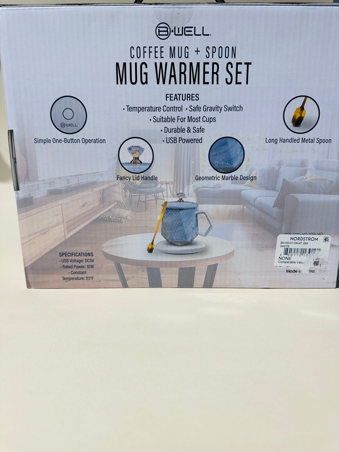 Bytech Marbled Mug & Warmer Pad Set
