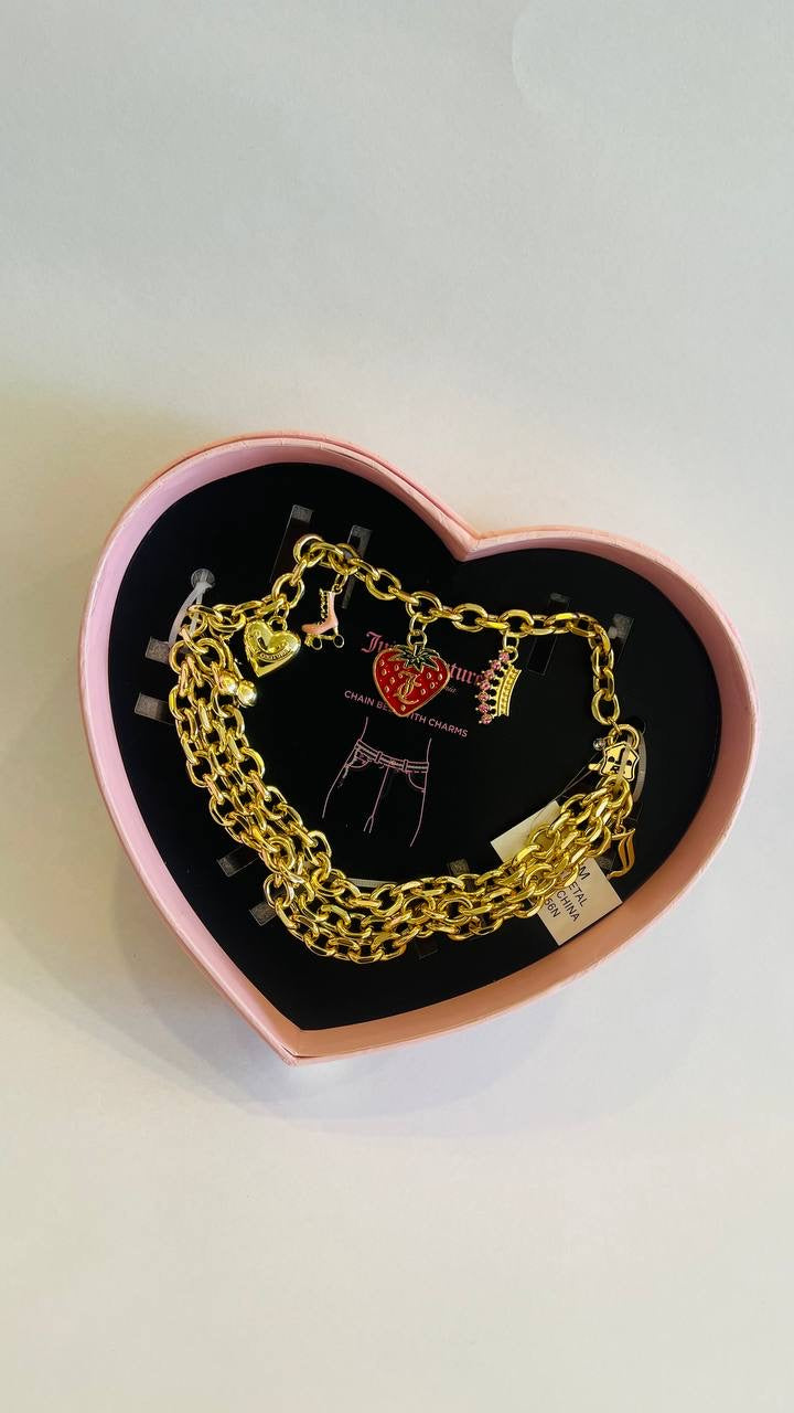 juicy couture chain belt with charms