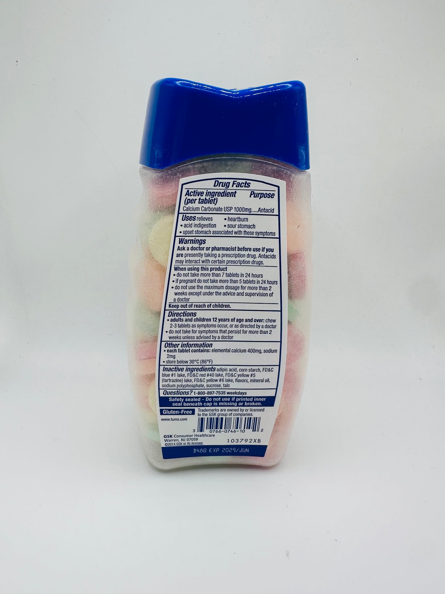 TUMS Ultra Strength Assorted Fruit Antacid Chewable 160 Tablets