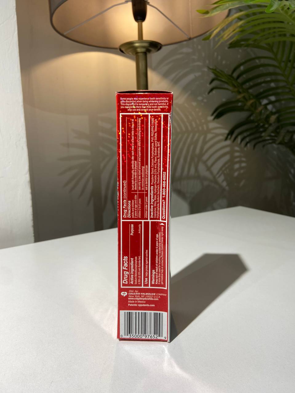 Colgate toothpaste optic white