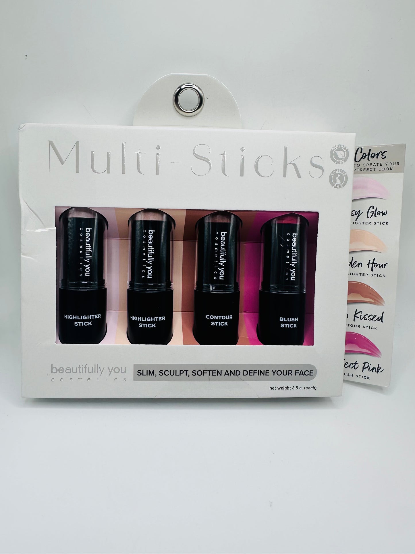 Beautifully You Cosmetics Multi-Sticks set, designed to slim, sculpt, soften, and define the face