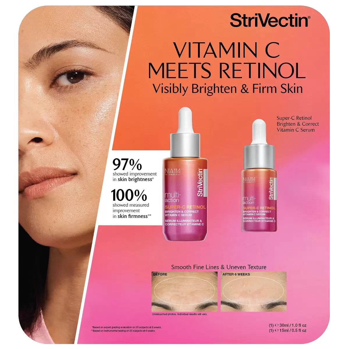 Strivectin vitamin C meets retinol visibly brighten & firm skin