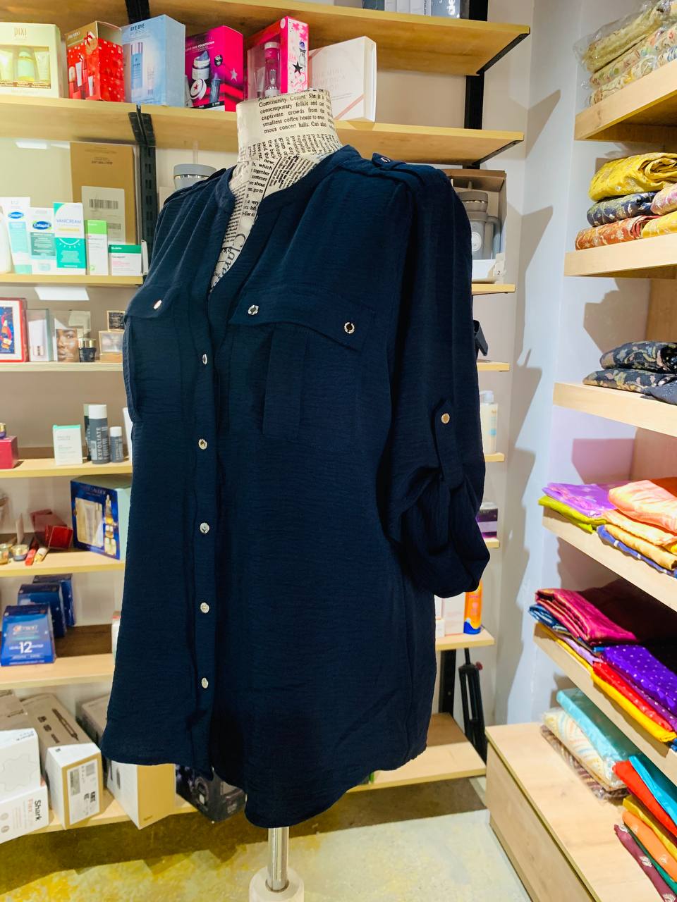 Calvin Klein navy blouse