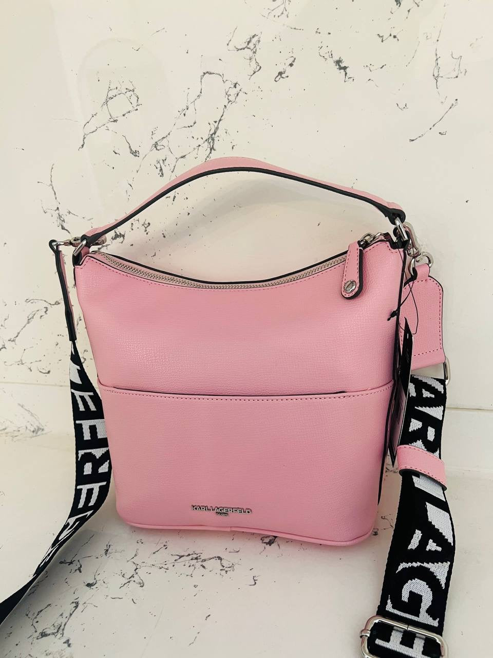 karl lagerfeld bag pink