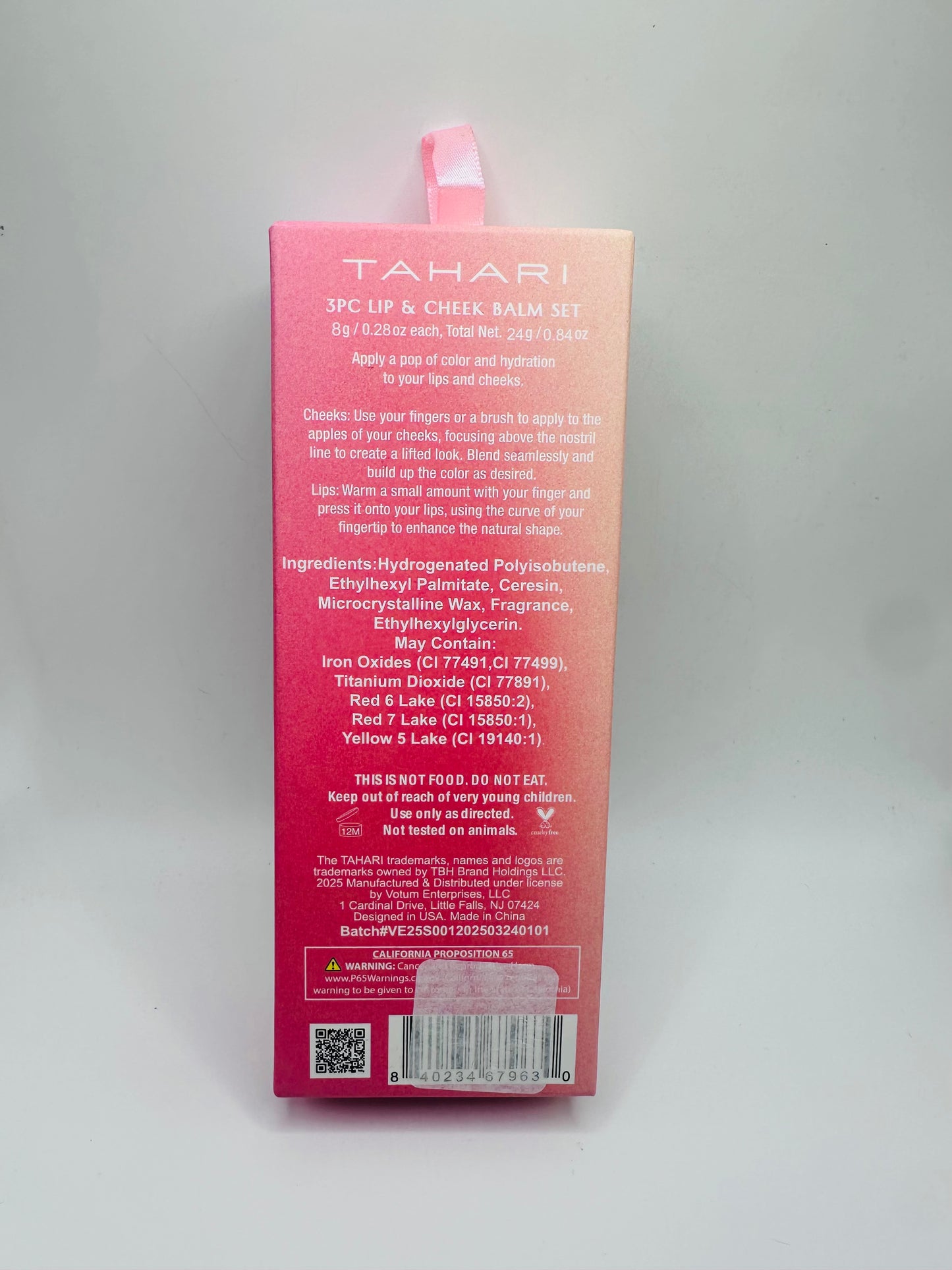 Tahari 3pc lip & cheek balm set