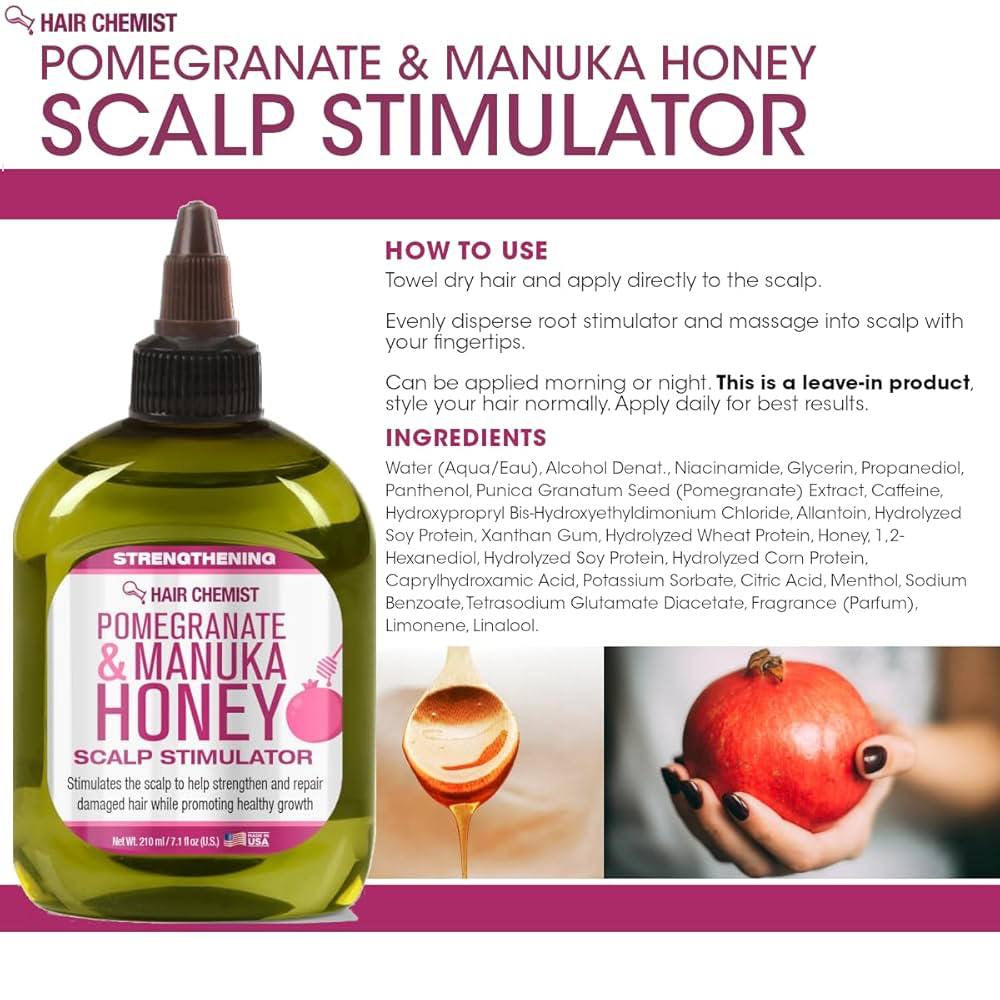 Hair chemist pomegranate & manuka honey scalp stimulator