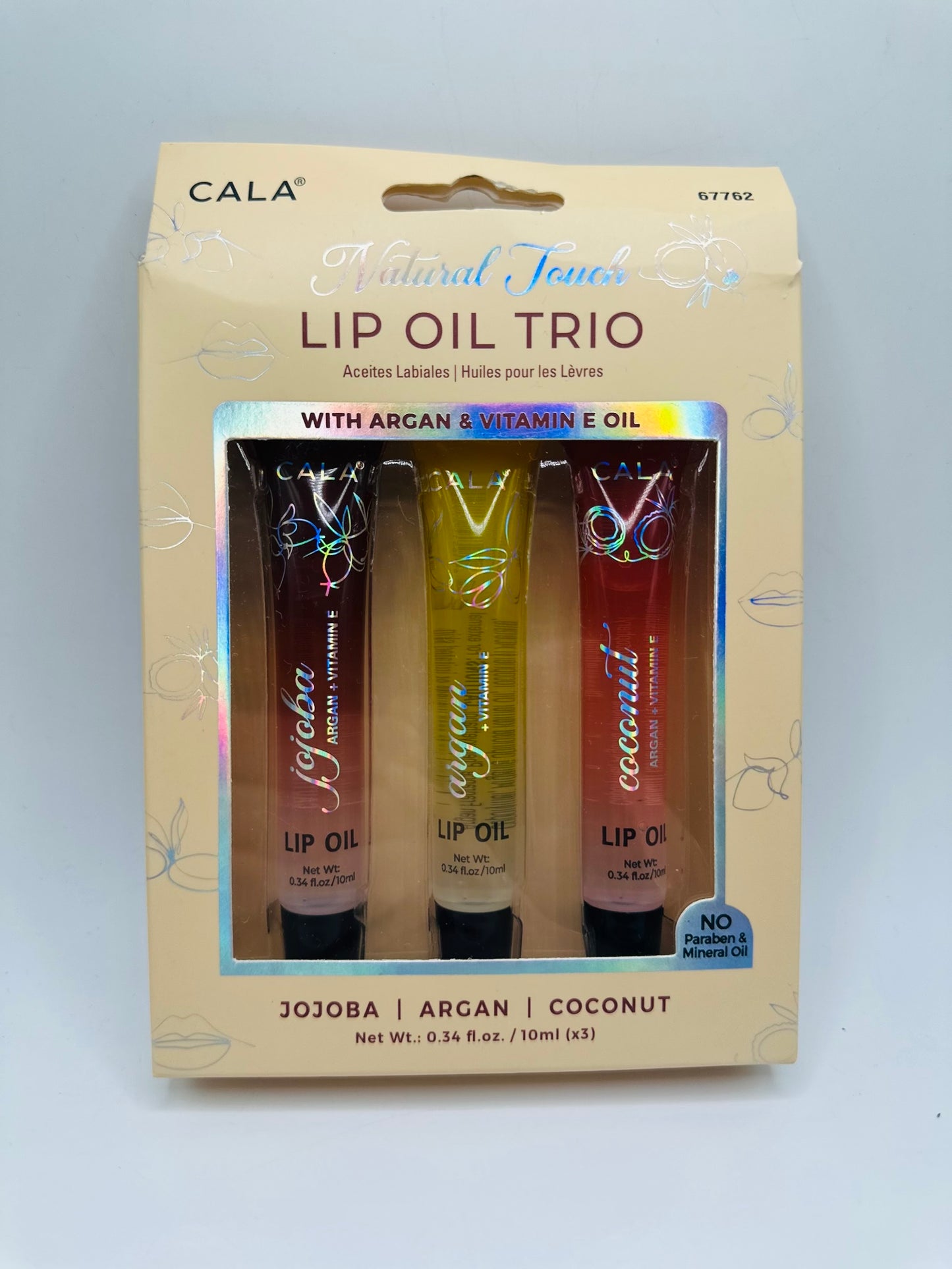 Natural touch lip oil trio
