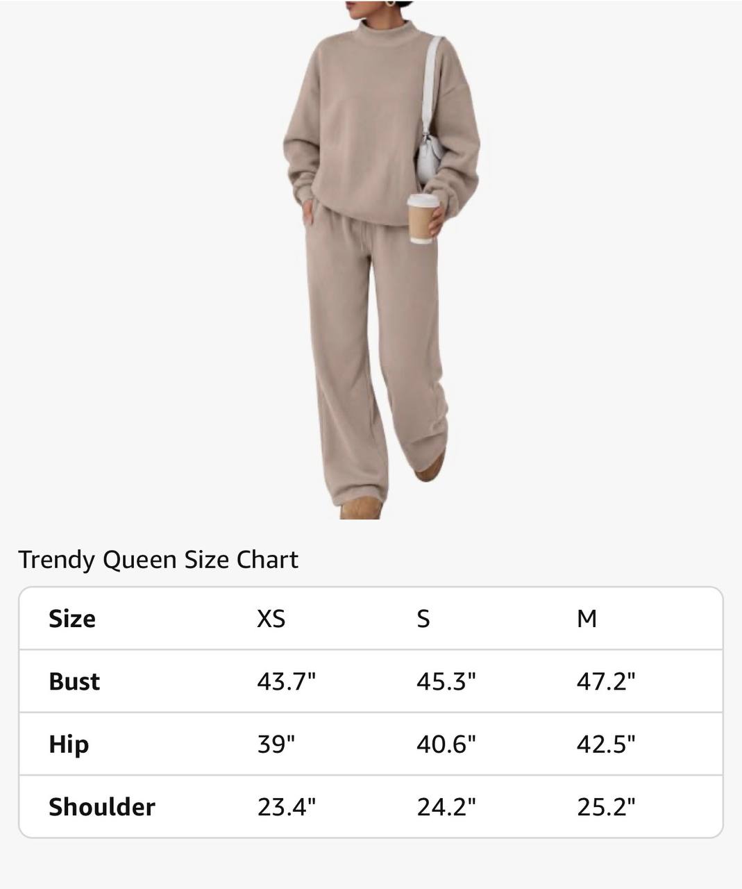 Trendy Queen Women's Mock Neck 2 Piece Sweat Sets Sweatsuits Fall Outfits