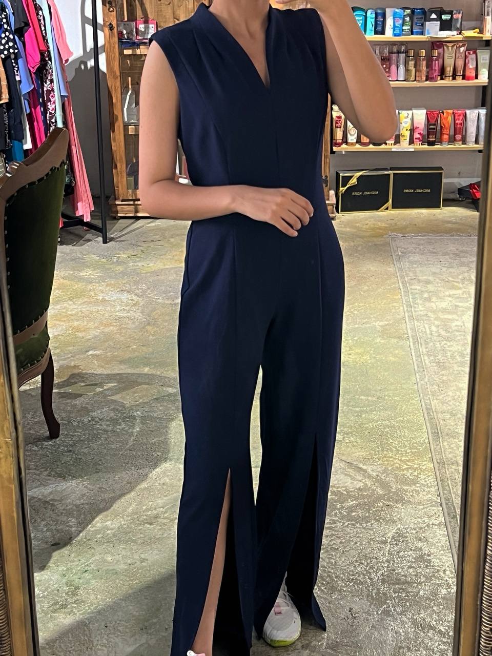 Connected apparel jumpsuit