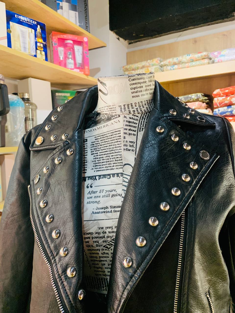 Only Macys leather coat