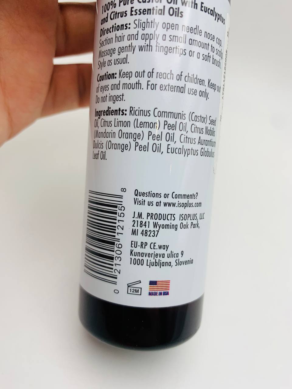 Isoplus %100 castor oil hair & sculp oil
