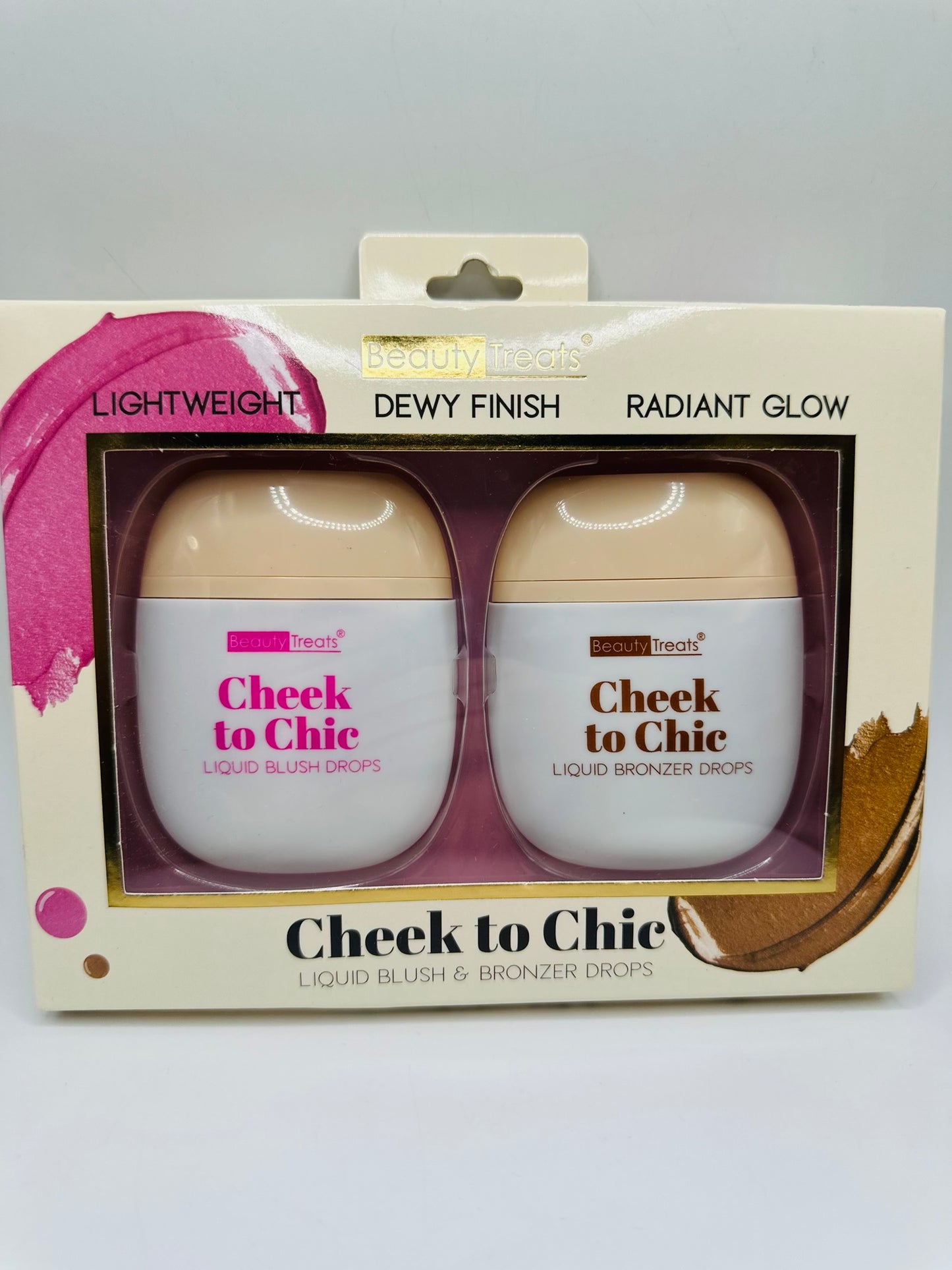 "Cheek to Chic Liquid Blush & Bronzer Drops" set by Beauty Treats