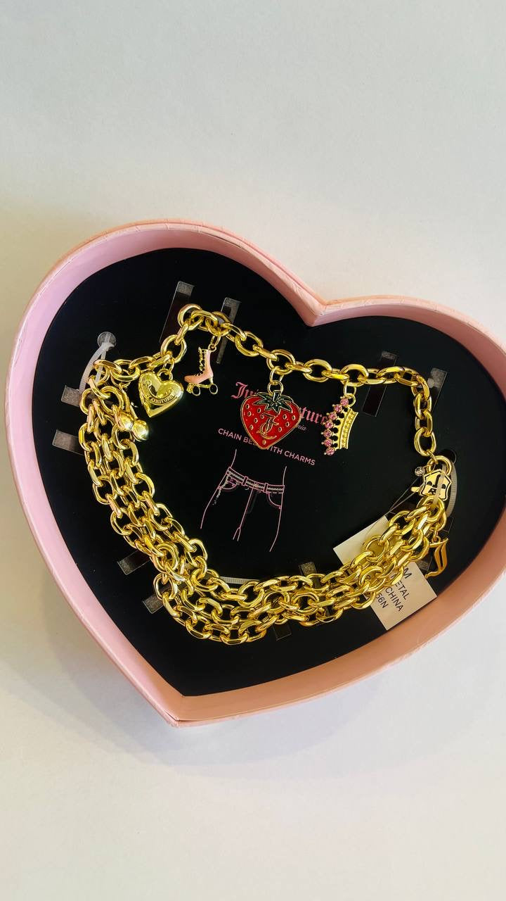 juicy couture chain belt with charms