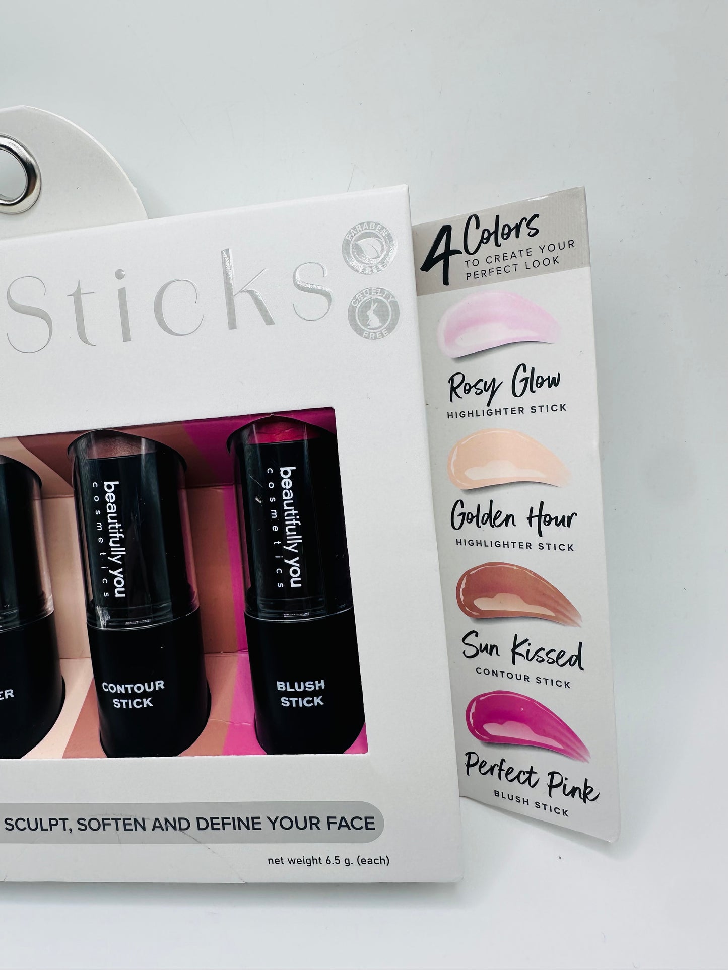 Beautifully You Cosmetics Multi-Sticks set, designed to slim, sculpt, soften, and define the face