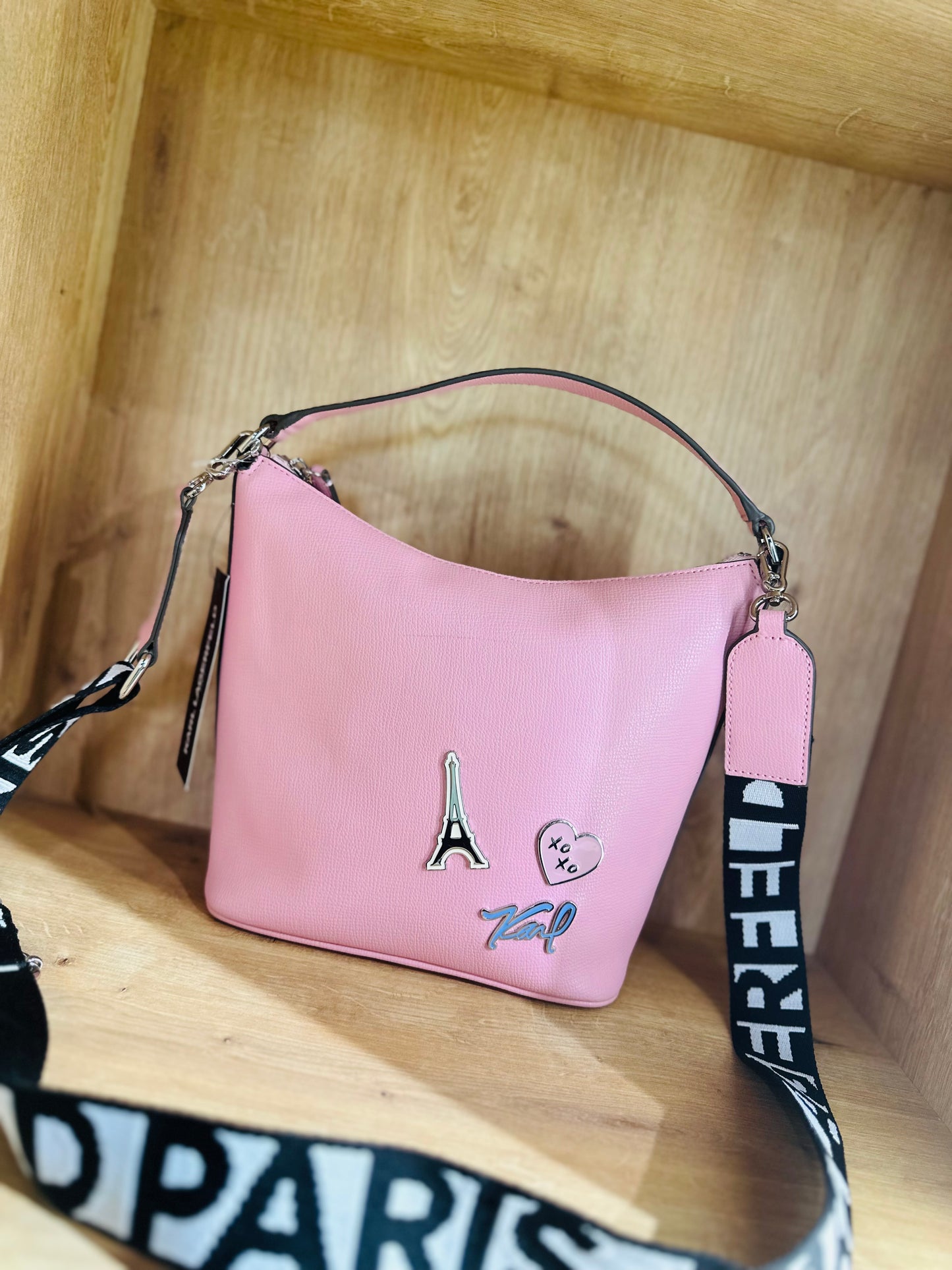 karl lagerfeld bag pink