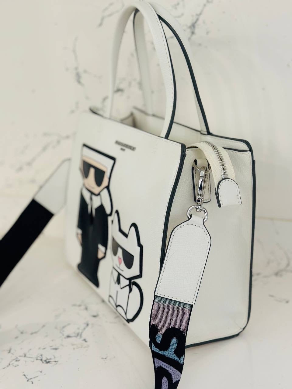 karl lagerfeld bag white