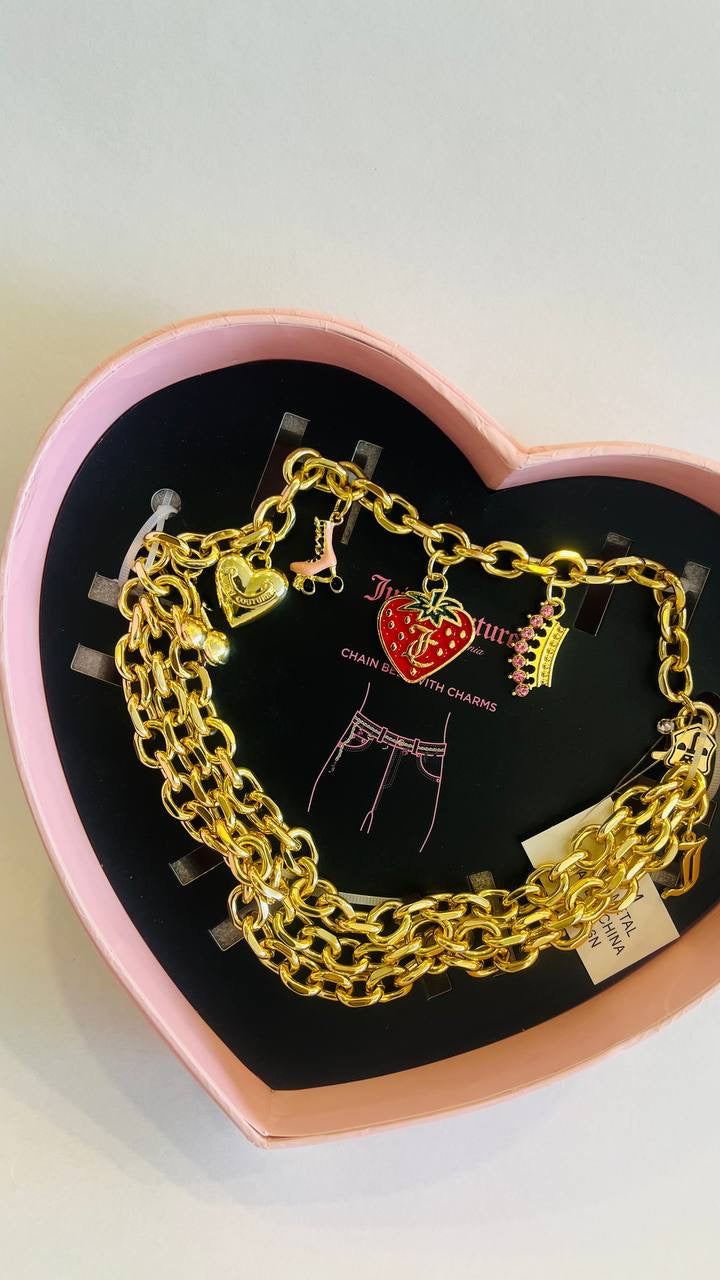 juicy couture chain belt with charms