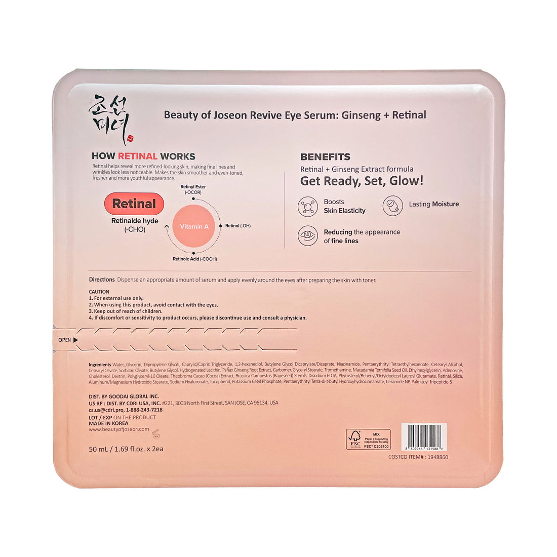 Beauty of Joseon Revive Eye Serum Ginseng + Retinal