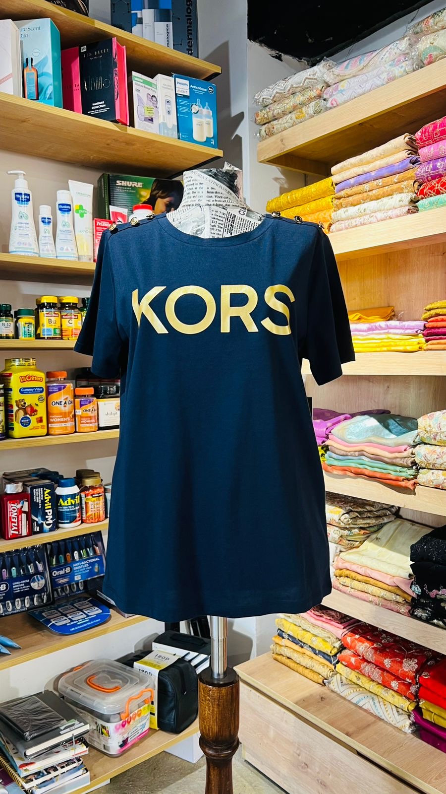 Michael kors shirt medium with buttons on shoulder