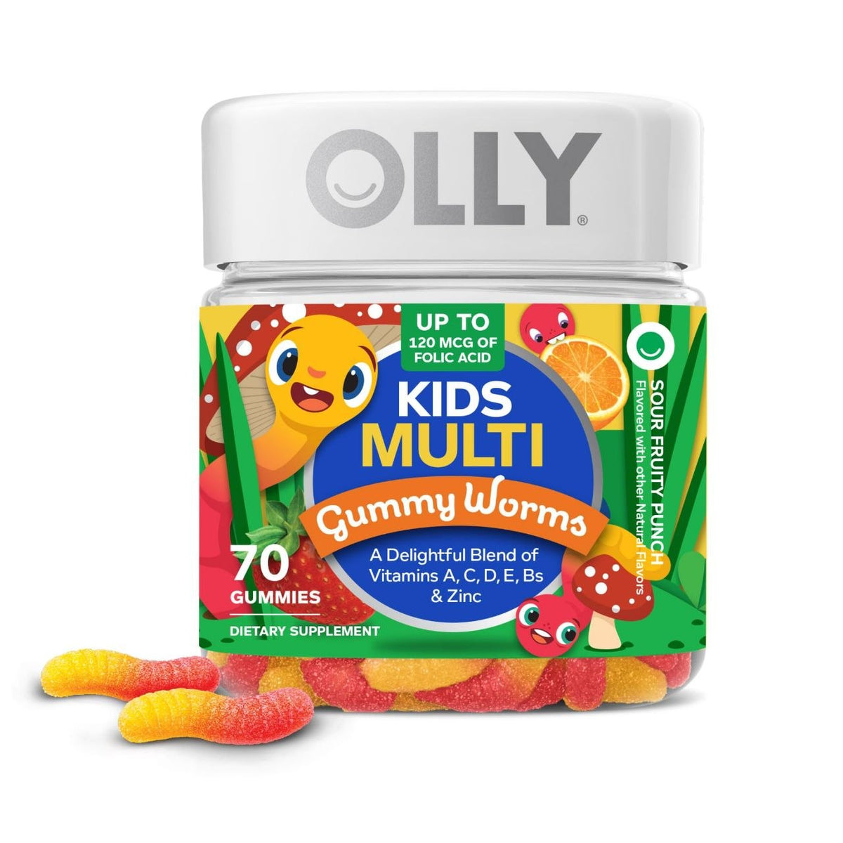 Olly kids multivitamin (gummy worms)
70 gummies