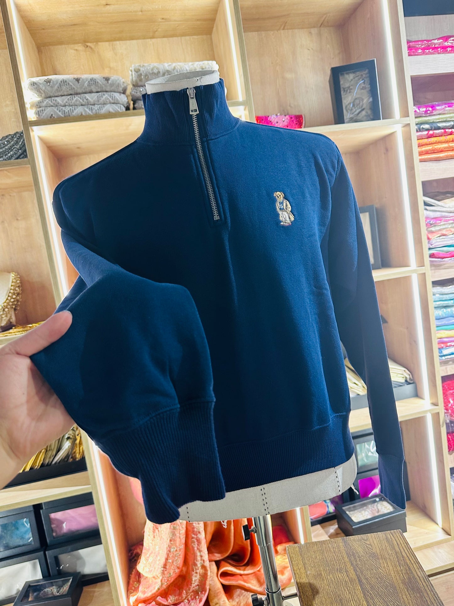 Ralph Lauren Polo Bear half-zip sweater size medium