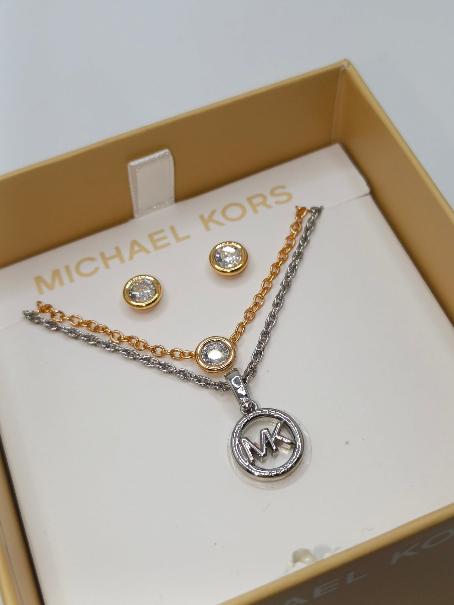 Michael kors necklace & earrings set