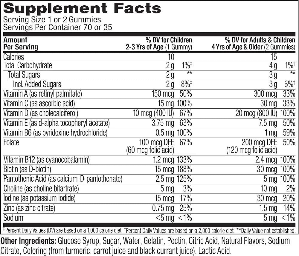 Olly kids multivitamin (gummy worms)
70 gummies